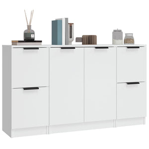 Sideboards 3 Stk. Weiß Holzwerkstoff