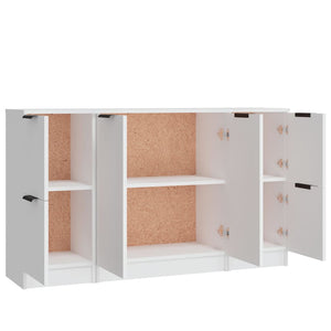 Sideboards 3 Stk. Weiß Holzwerkstoff
