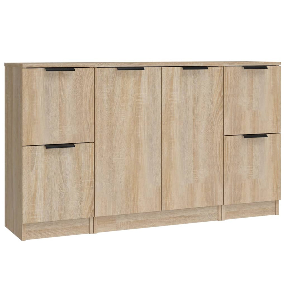 vidaXL Sideboards 3 pcs. Sonoma Oak Engineered Wood