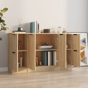 vidaXL Sideboards 3 pcs. Sonoma Oak Engineered Wood