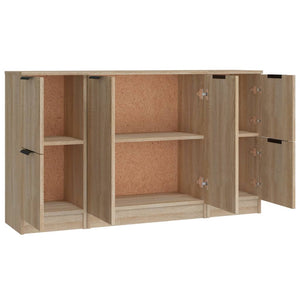 vidaXL Sideboards 3 pcs. Sonoma Oak Engineered Wood