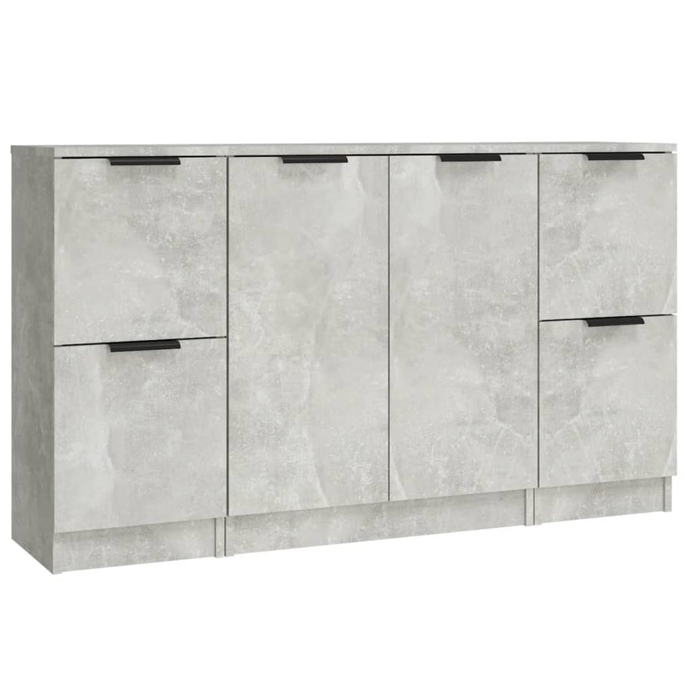 vidaXL Sideboards 3 pcs. Concrete Grey Engineered Wood