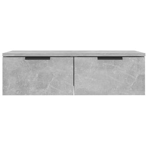Wandschränke 2 Stk. Betongrau 68x30x20 cm Holzwerkstoff