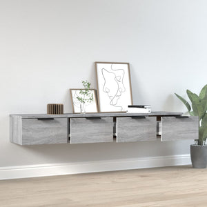 Wandschränke 2 Stk. Grau Sonoma 68x30x20 cm Holzwerkstoff