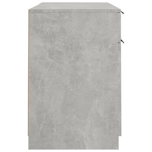 Schreibtisch mit Beistellschrank Betongrau Holzwerkstoff