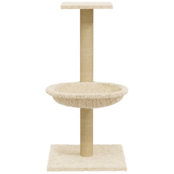 Kratzbaum mit Sisal-Kratzsäule Creme 74 cm