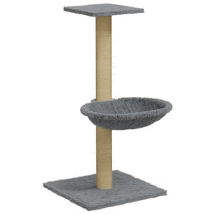 Kratzbaum mit Sisal-Kratzsäule Hellgrau 74 cm