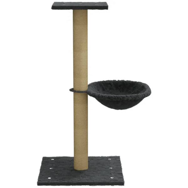 Kratzbaum mit Sisal-Kratzsäule Dunkelgrau 74 cm