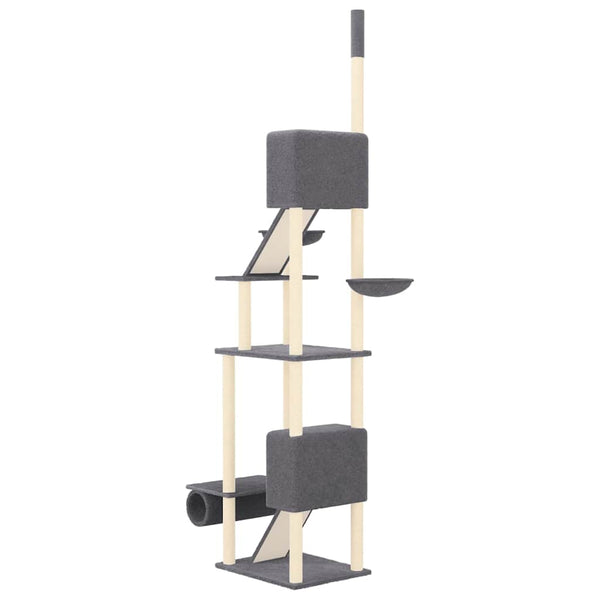 Kratzbaum Deckenhoch Dunkelgrau 277-303 cm