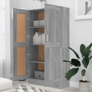 Bücherschrank Grau Sonoma 82,5x30,5x150 cm