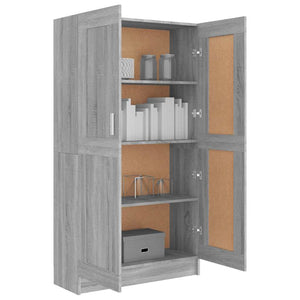 Bücherschrank Grau Sonoma 82,5x30,5x150 cm