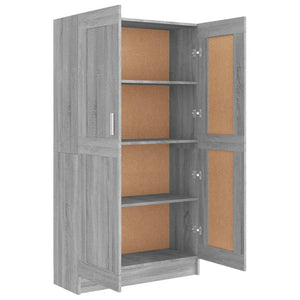 Bücherschrank Grau Sonoma 82,5x30,5x150 cm
