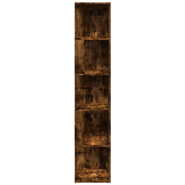 Eckregal Räuchereiche, 164,5 cm hoch