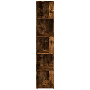 Eckregal Räuchereiche, 164,5 cm hoch