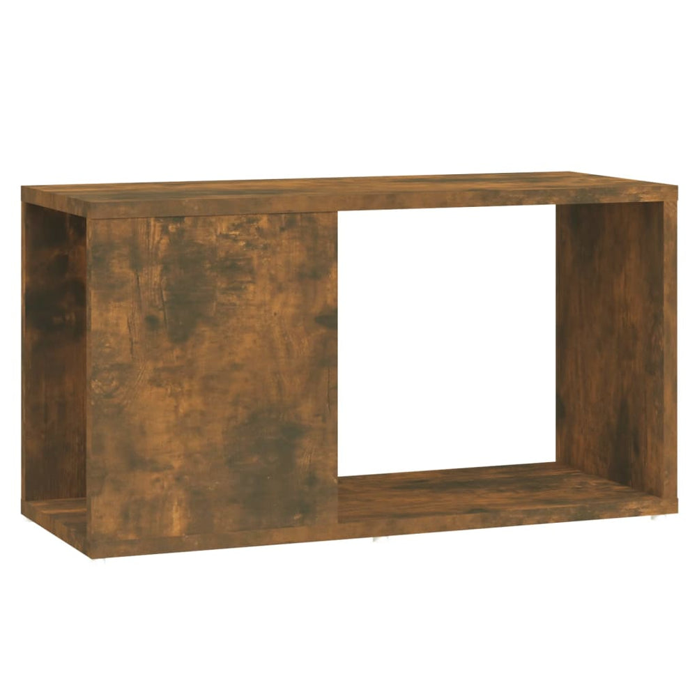 vidaXL Meuble TV chêne fumé 60x24x32 cm Bois d'ingénierie