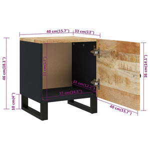 Nachttisch Mango Massivholz 40x33x46 cm