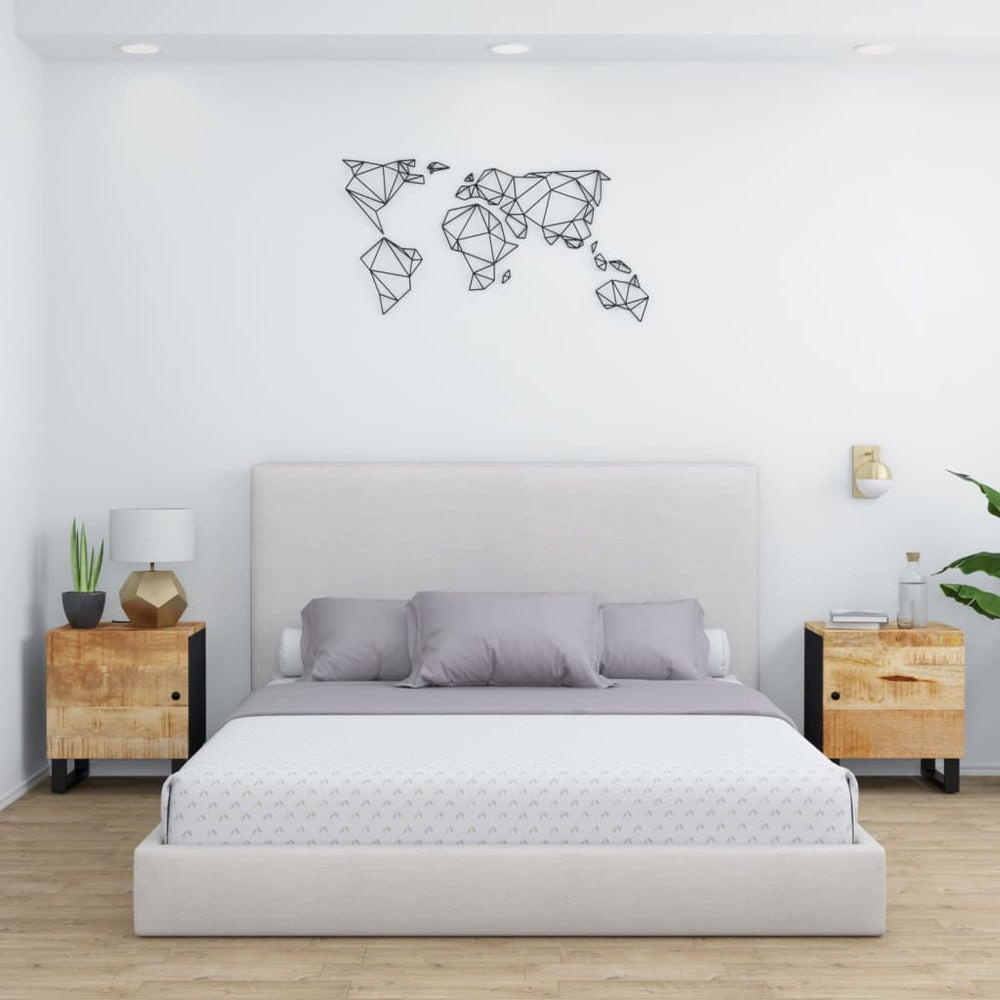 Nachttische 2er Set Mango Massivholz 40 cm