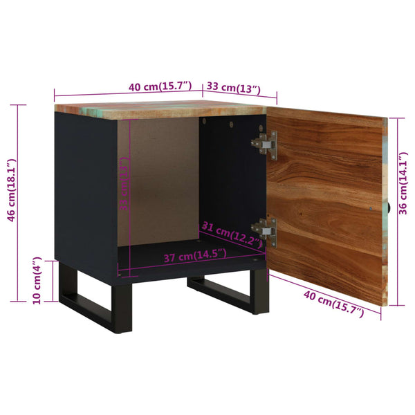Nachttisch Altholz Massiv 40x33x46 cm