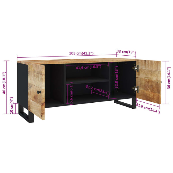 TV-Schrank Mango Massivholz 105 cm