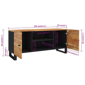 TV-Schrank Akazie Massivholz 105 cm