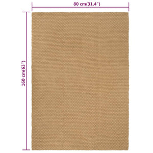 Rechteckiger Jute-Teppich Natur 80x160 cm