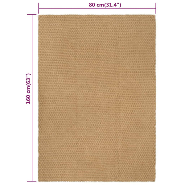 Rechteckiger Jute-Teppich Natur 80x160 cm