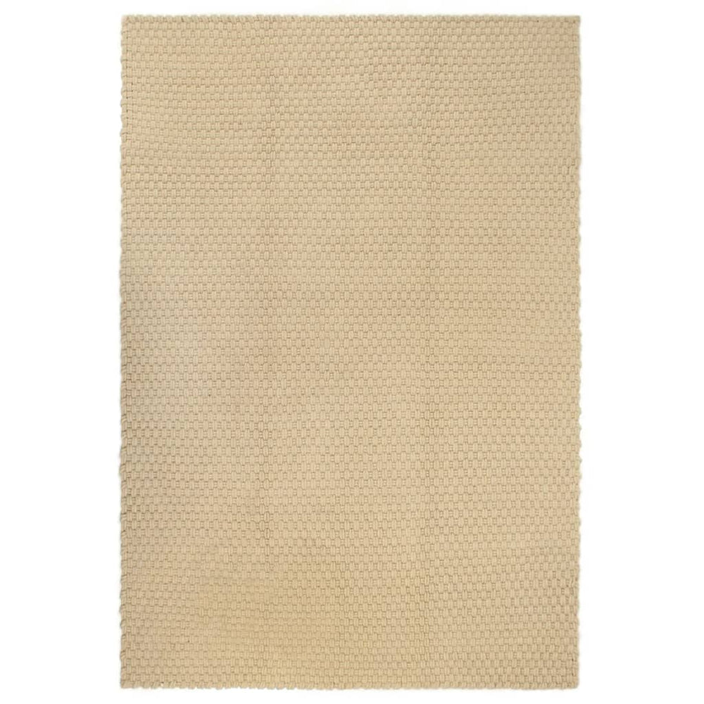 Baumwollteppich Natur Rechteckig 80x160 cm