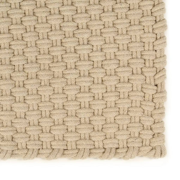 Baumwollteppich Natur 120x180 cm Rechteckig