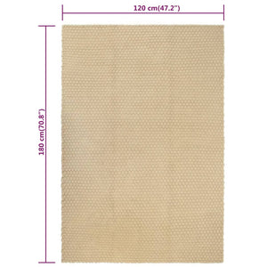 Baumwollteppich Natur 120x180 cm Rechteckig