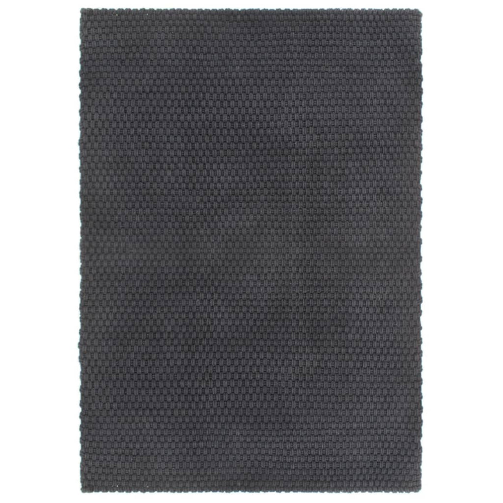 Anthrazit Baumwollteppich 120x180 cm