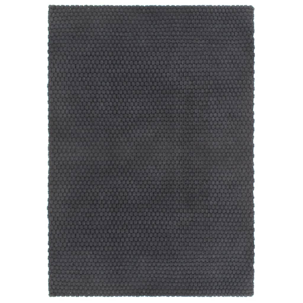 Anthrazit Baumwollteppich 120x180 cm
