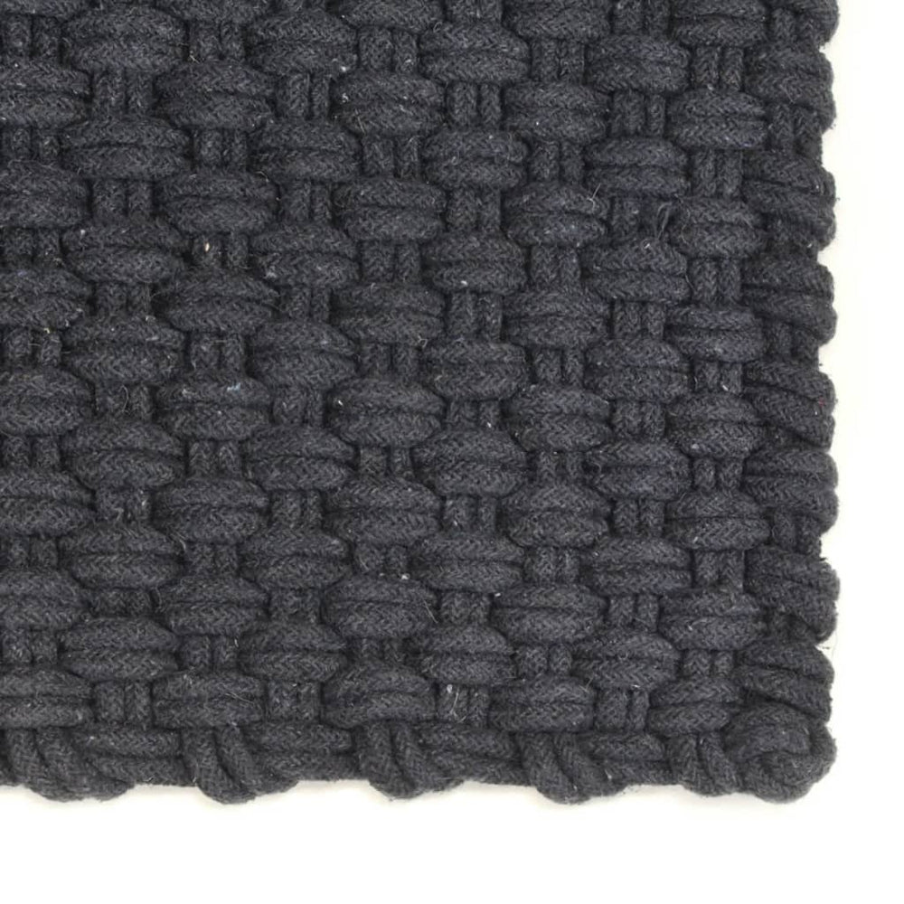 Anthrazit Baumwollteppich 180x250 cm