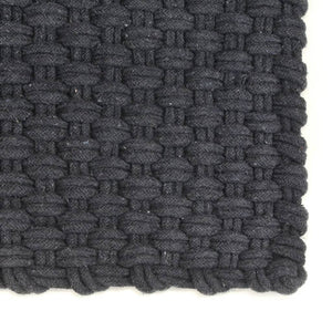 Anthrazit Baumwollteppich 180x250 cm