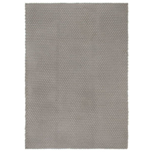 Grauer Baumwollteppich 80x160 cm