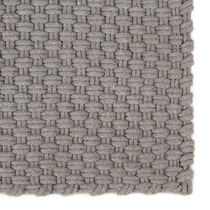 Grauer Baumwollteppich 80x160 cm