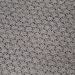 Grauer Baumwollteppich 80x160 cm