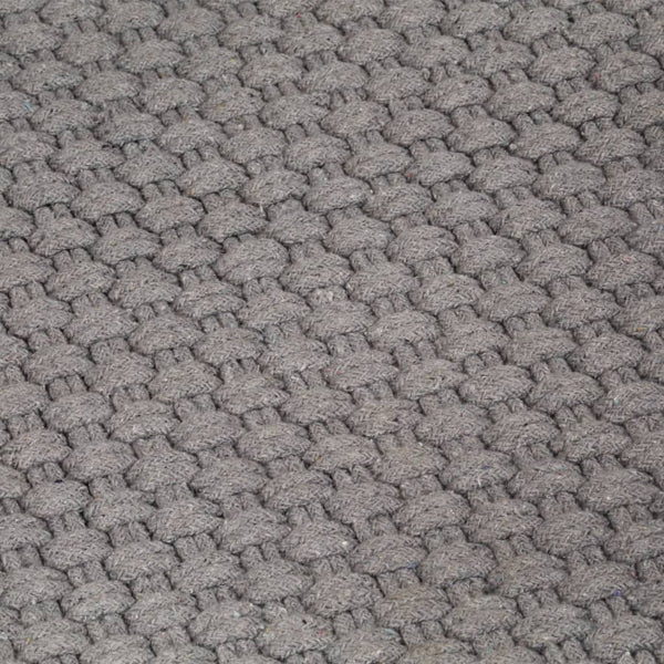 Grauer Baumwollteppich 80x160 cm