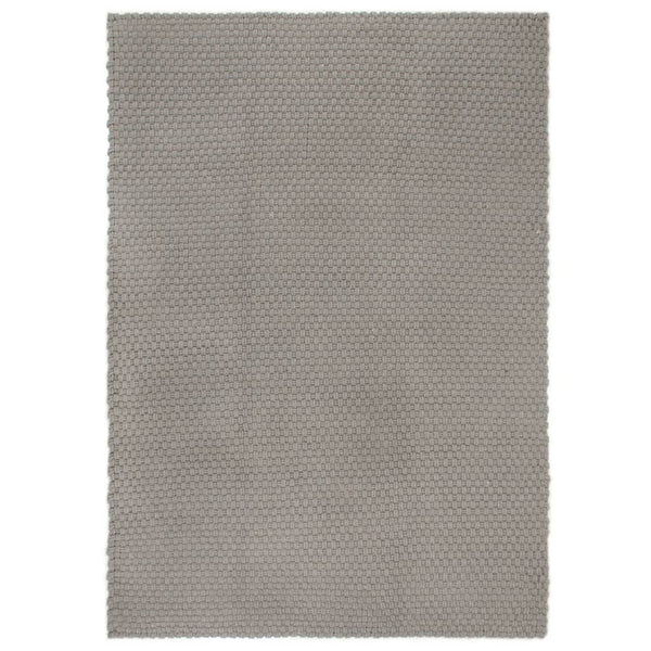 Grauer Baumwollteppich 120x180 cm