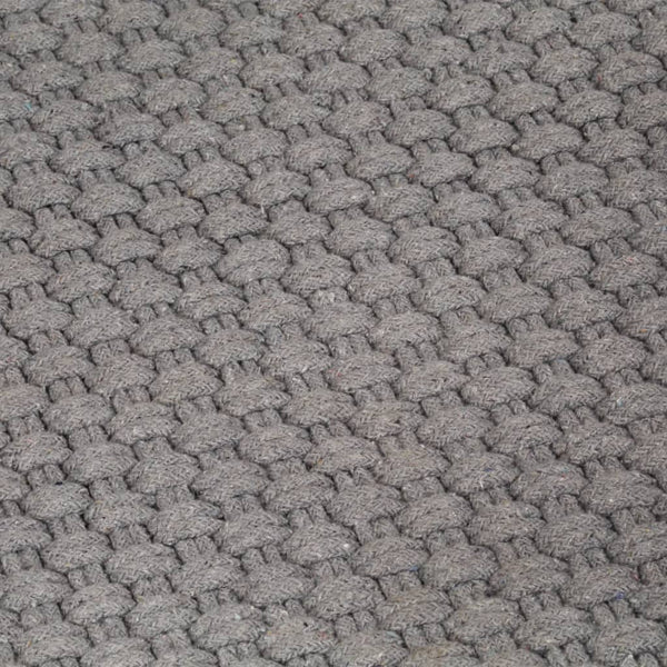 Grauer Baumwollteppich 160x230 cm