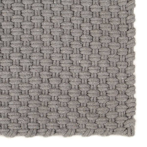 Grauer Baumwollteppich 180x250 cm