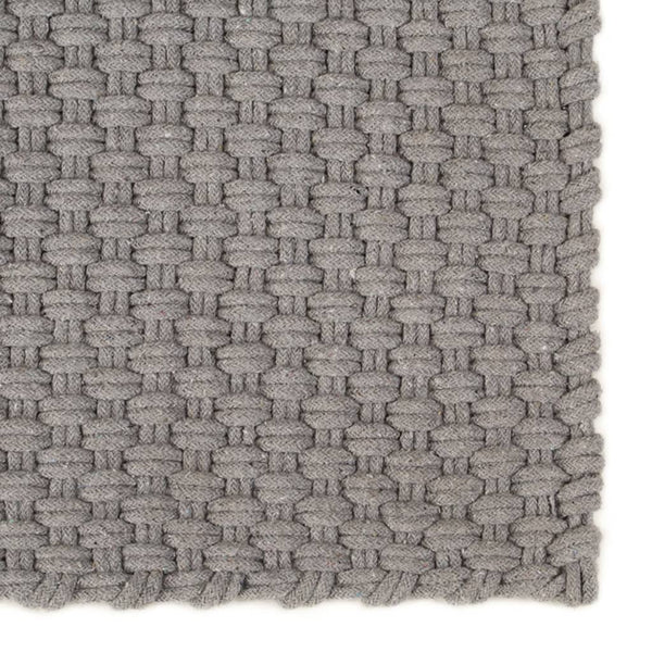 Grauer Baumwollteppich 180x250 cm
