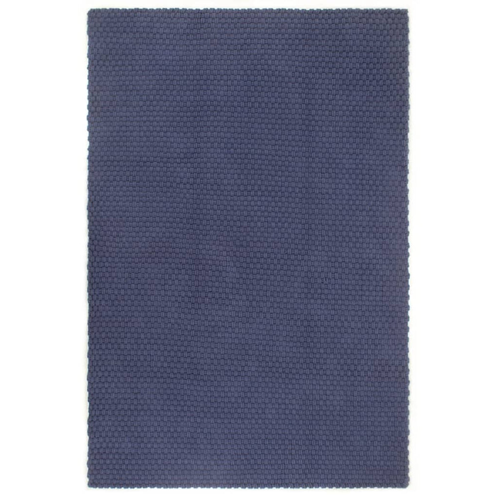 Marineblauer Baumwollteppich 120x180 cm