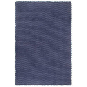 Marineblauer Baumwollteppich 120x180 cm