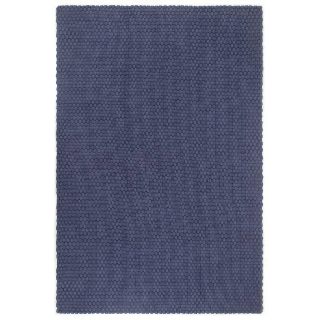 Marineblauer Baumwollteppich 120x180 cm