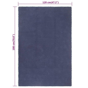 Marineblauer Baumwollteppich 120x180 cm