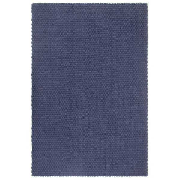 Marineblauer Baumwollteppich 160x230 cm
