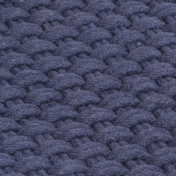 Marineblauer Baumwollteppich 160x230 cm