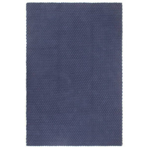Marineblauer Baumwollteppich 180x250 cm
