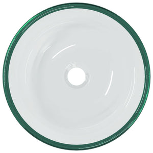 Transparentes Waschbecken aus Hartglas, 35 cm