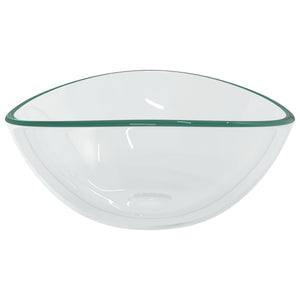 Transparentes Waschbecken aus Hartglas, 54,5 cm